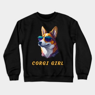 corgi girl Crewneck Sweatshirt